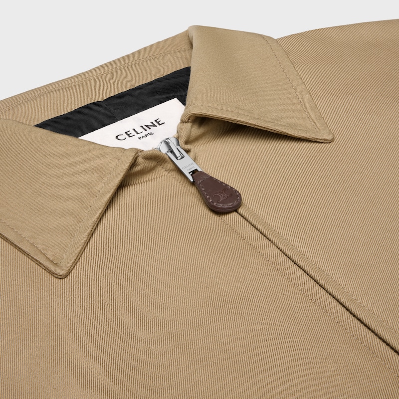 blouson in gabardine di cotone e lana