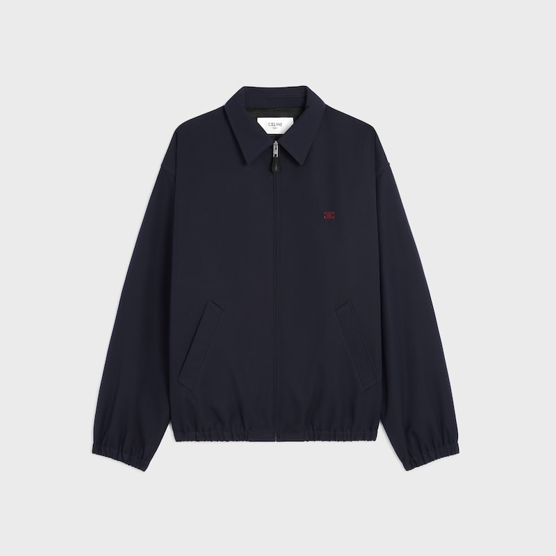 blouson in gabardine di cotone e lana