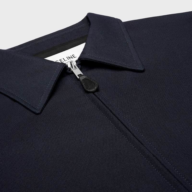 blouson in gabardine di cotone e lana