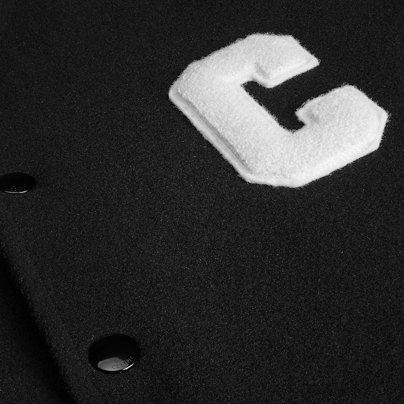 giacca teddy in feltro di lana