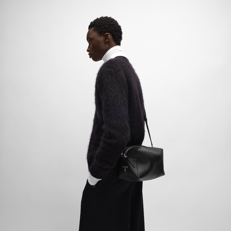 borsa messenger da asporto in pelle di vitello liscia