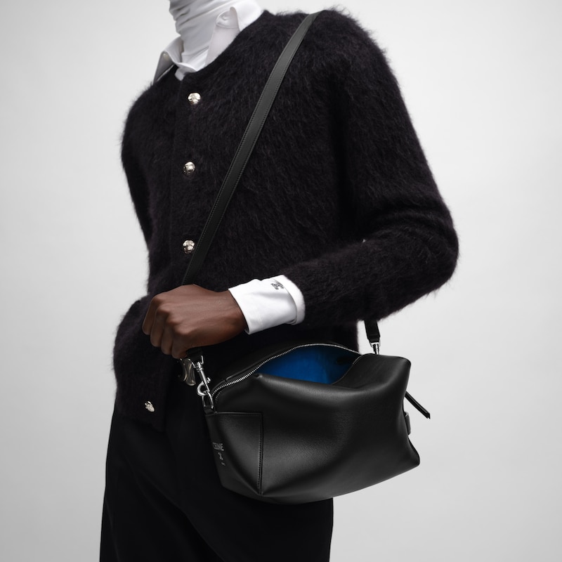 borsa messenger da asporto in pelle di vitello liscia