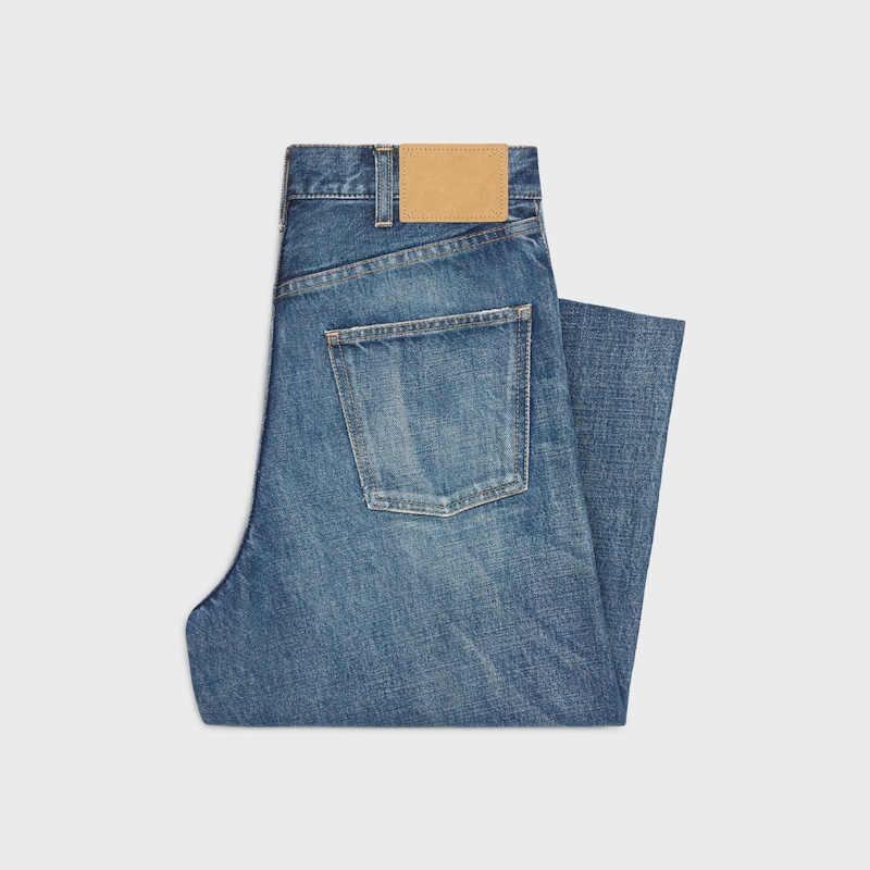 jeans da surf svasati in denim di cotone