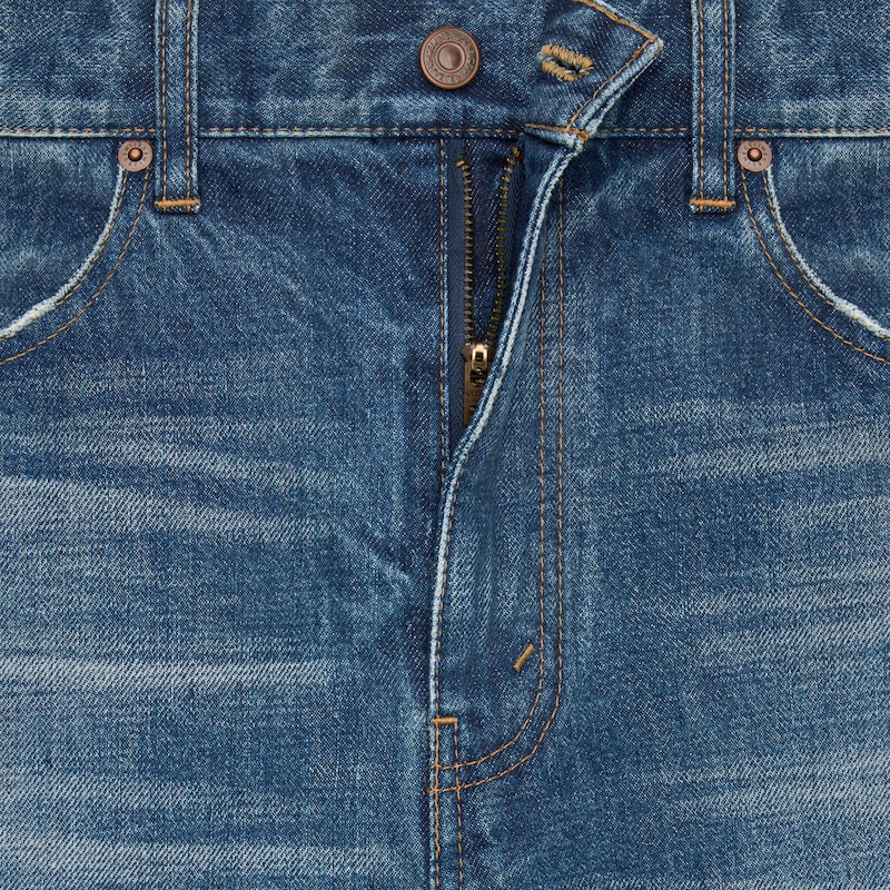 jeans da surf svasati in denim di cotone
