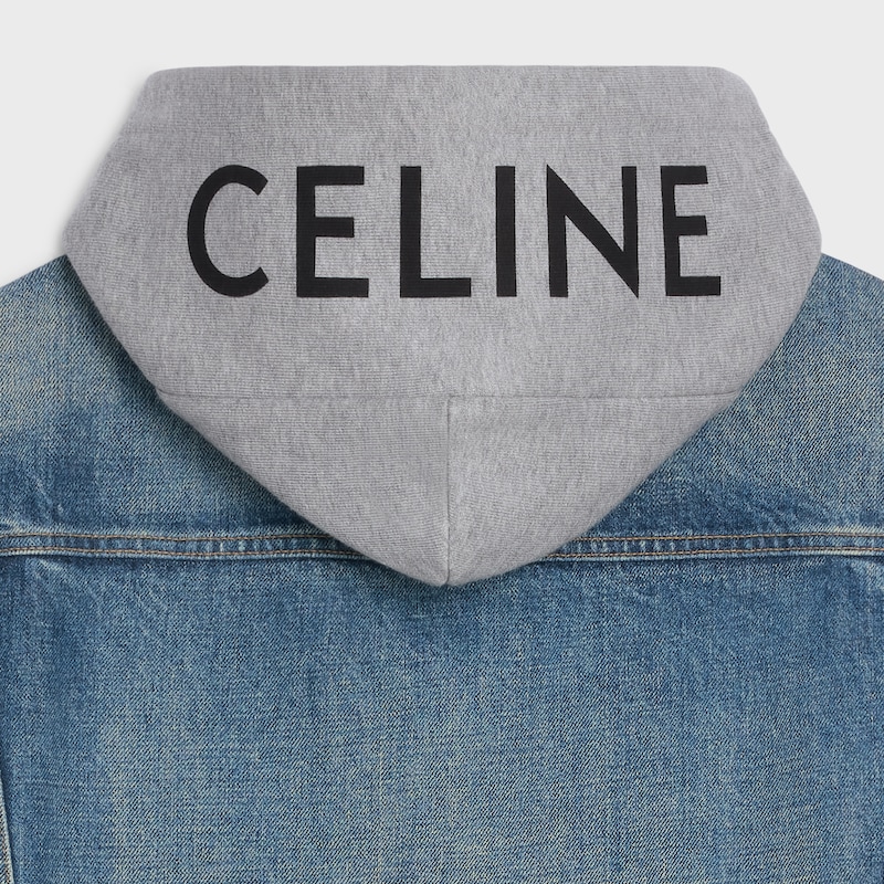 giacca da camionista in denim di cotone
