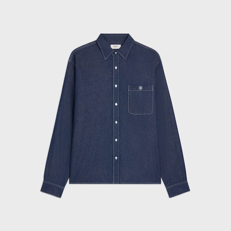 sopracamicia in denim di cotone