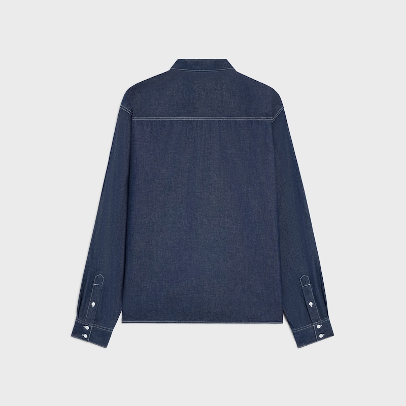 sopracamicia in denim di cotone