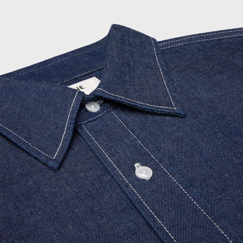 sopracamicia in denim di cotone