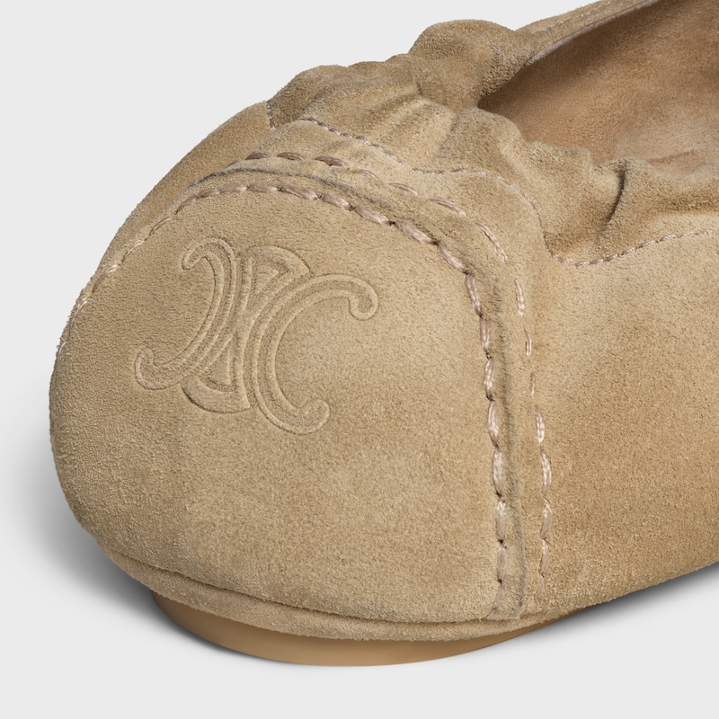 mocassino celine adam con triomphe in pelle di vitello scamosciata