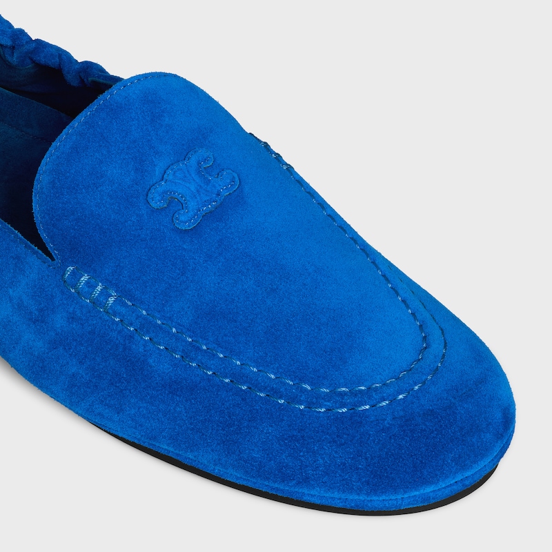 mocassino celine adam con triomphe in pelle di vitello scamosciata