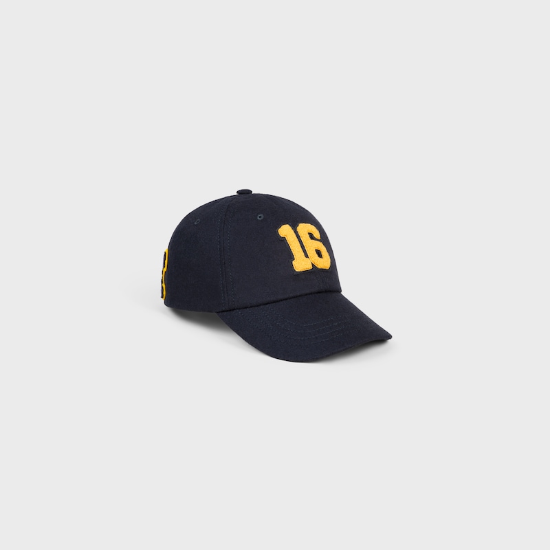 16 cappellino da baseball in flanella di lana