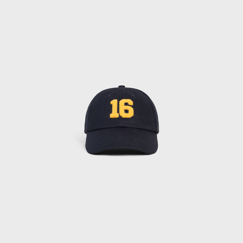 16 cappellino da baseball in flanella di lana