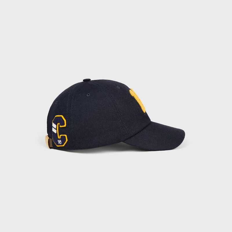 16 cappellino da baseball in flanella di lana