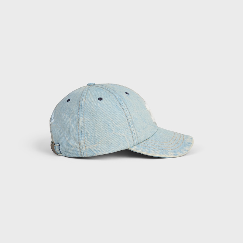berretto triomphe in denim di cotone