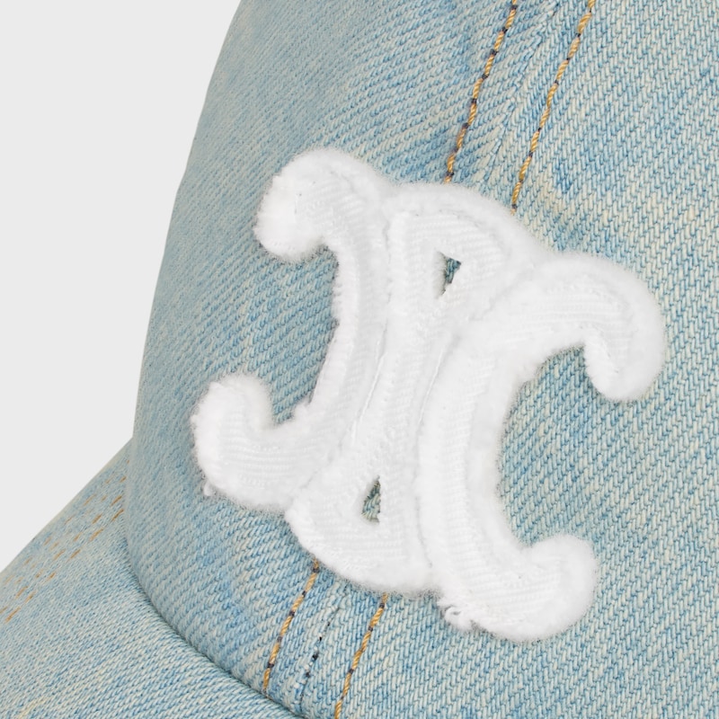 berretto triomphe in denim di cotone