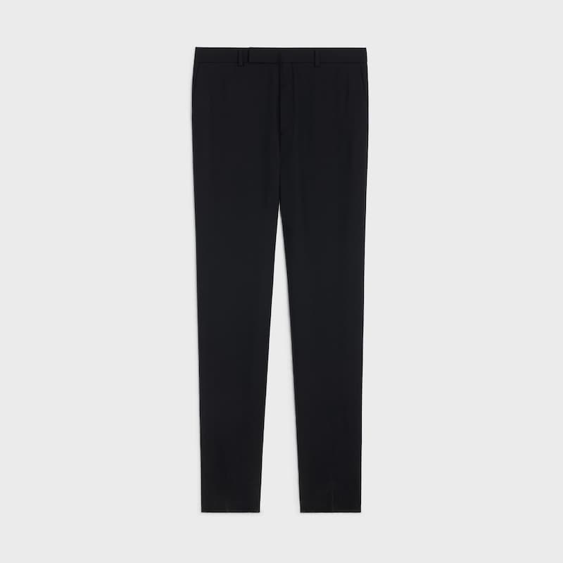 pantaloni classici in gabardine di lana