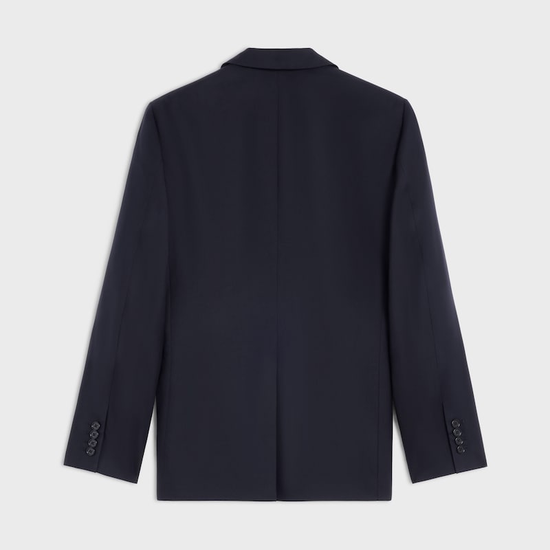 giacca classica in gabardine di lana