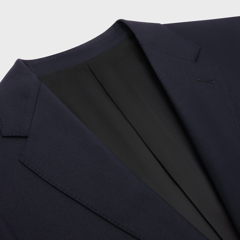 giacca classica in gabardine di lana
