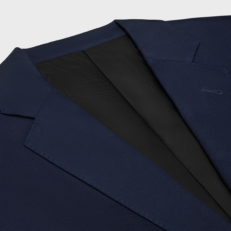 giacca classica in gabardine di lana