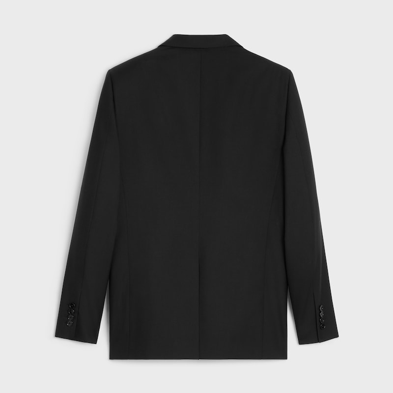 giacca classica in gabardine di lana