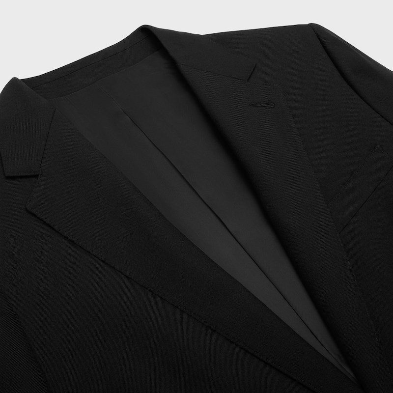 giacca classica in gabardine di lana