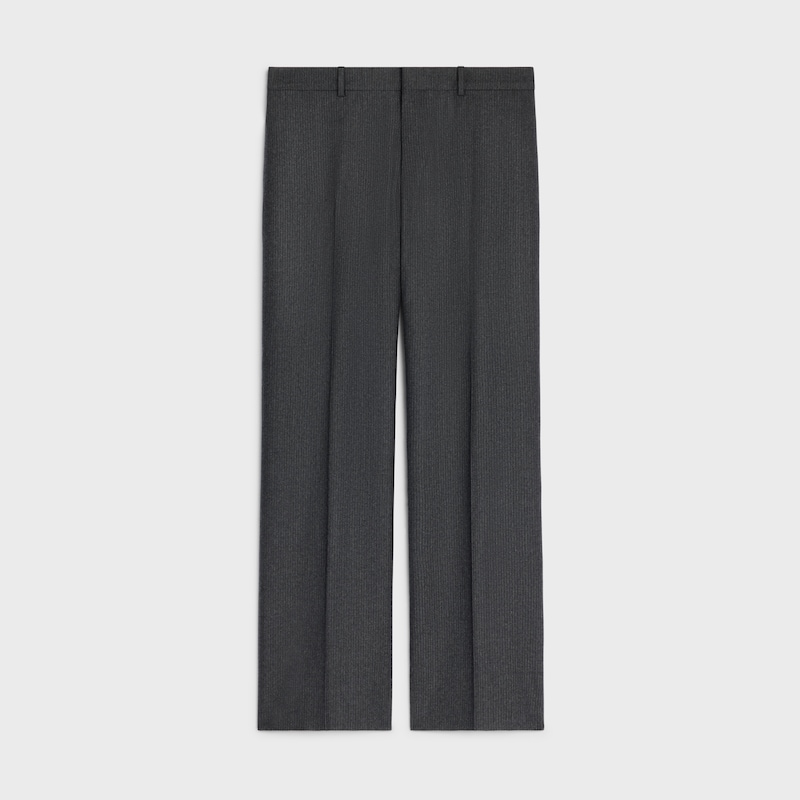 pantalone in flanella di lana a righe