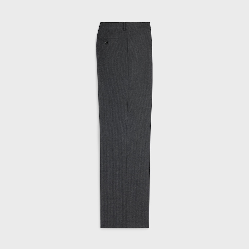 pantalone in flanella di lana a righe