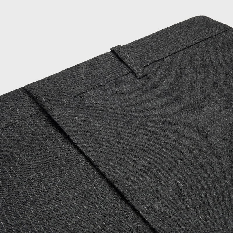 pantalone in flanella di lana a righe