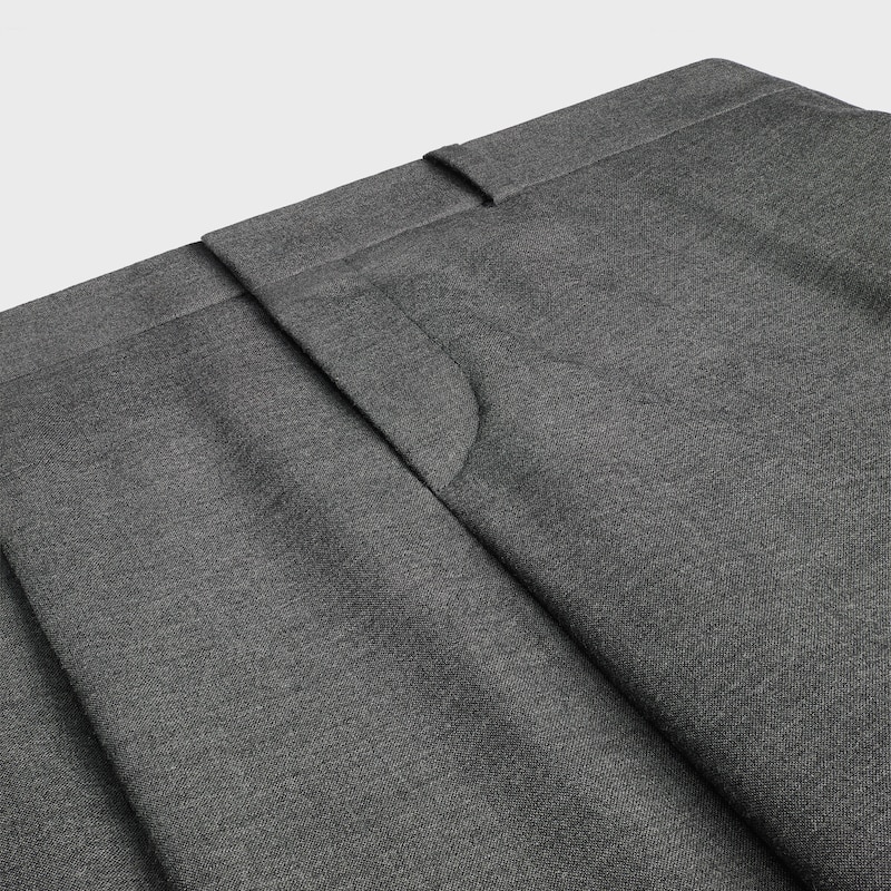 pantaloni con pieghe in tela di cashmere