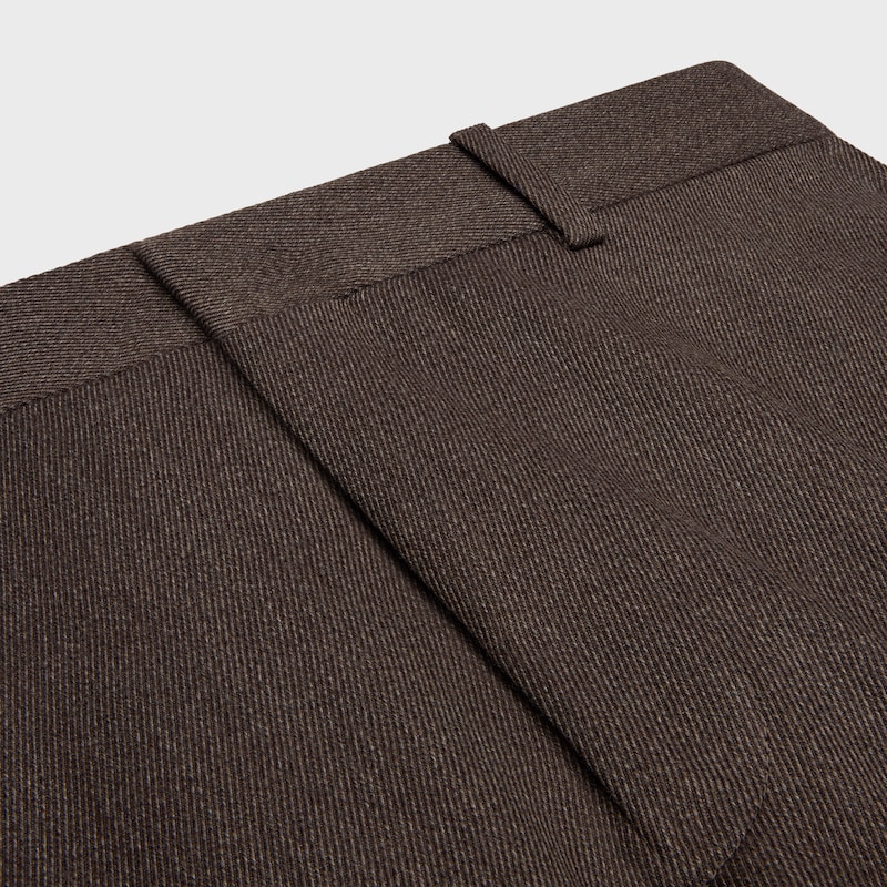 pantaloni ethan in gabardine di lana