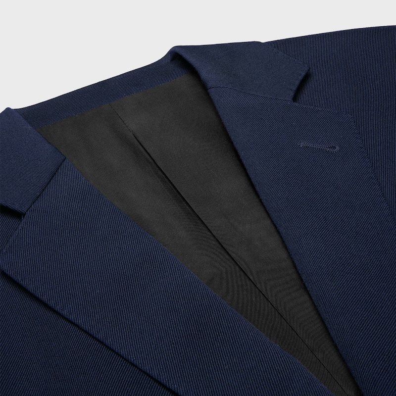 giacca sartoriale in lana diagonale