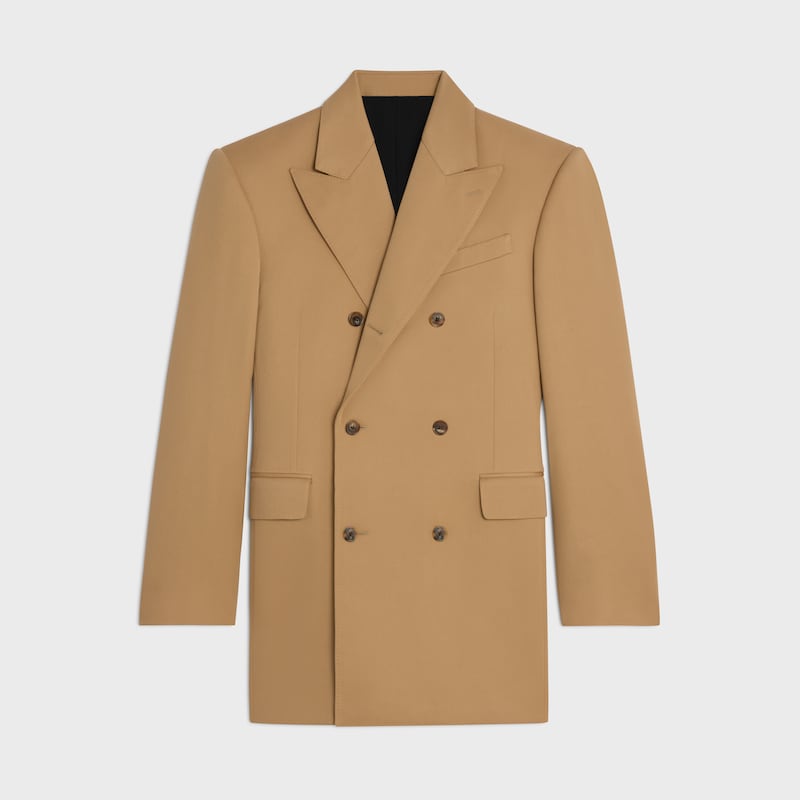 giacca colonne in lana mohair