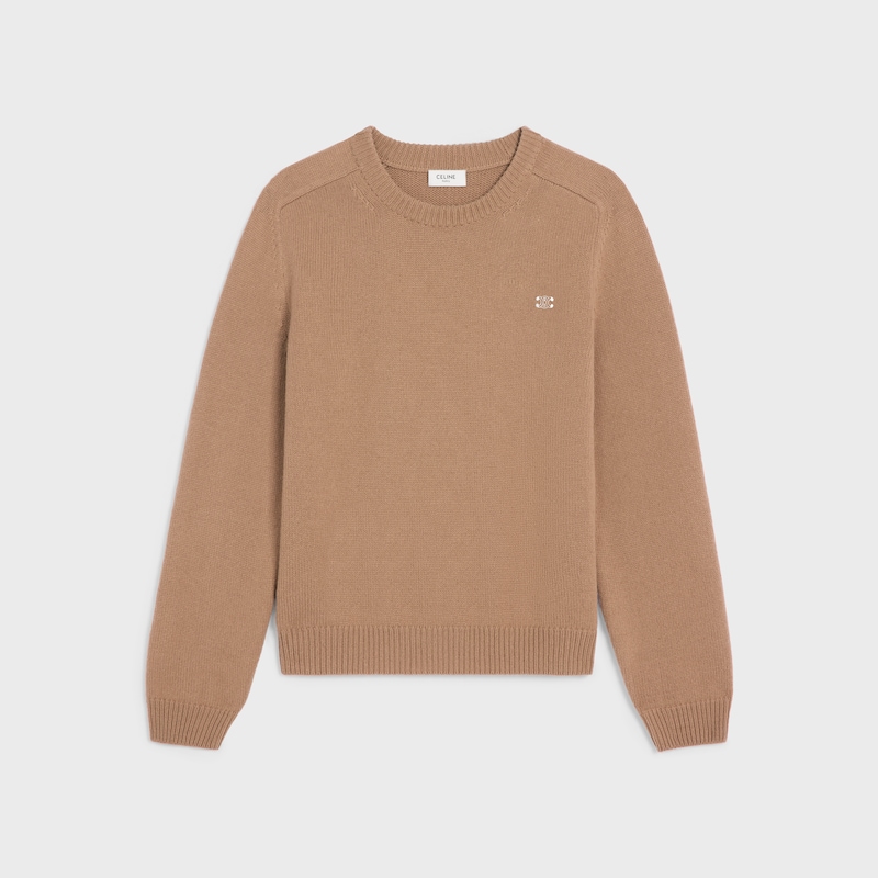 maglione girocollo in lana e cashmere