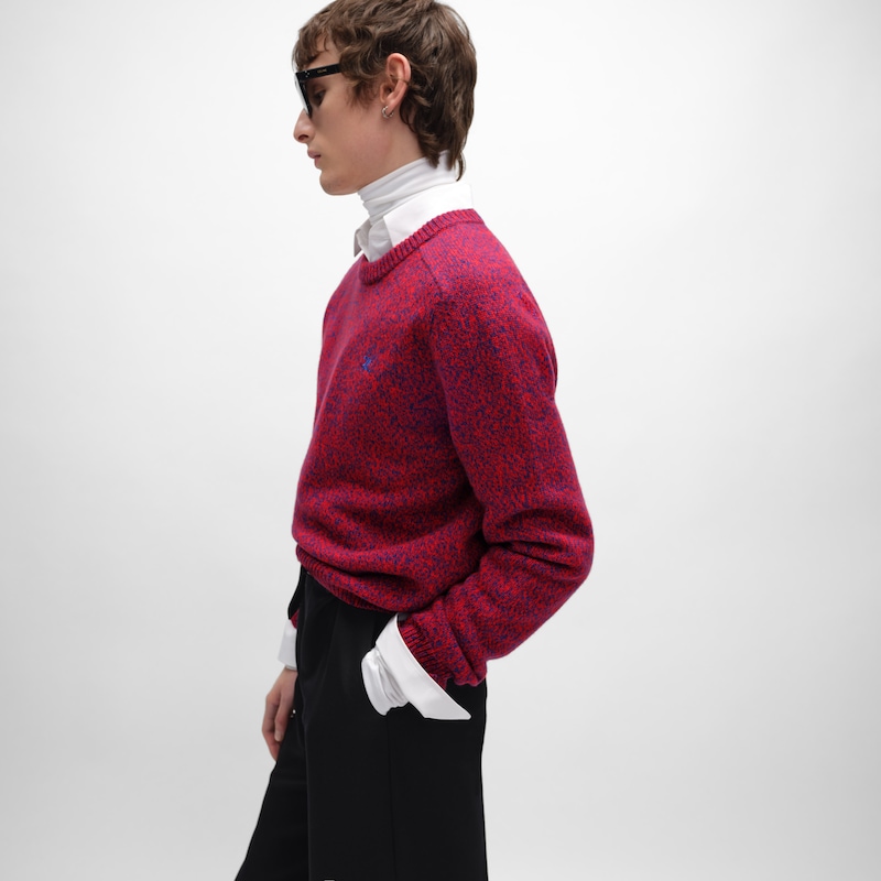 maglione girocollo in lana e cashmere