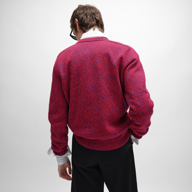 maglione girocollo in lana e cashmere