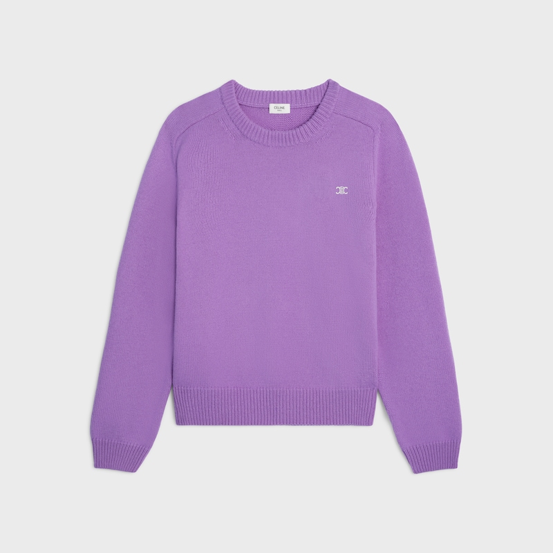 maglione girocollo in lana e cashmere
