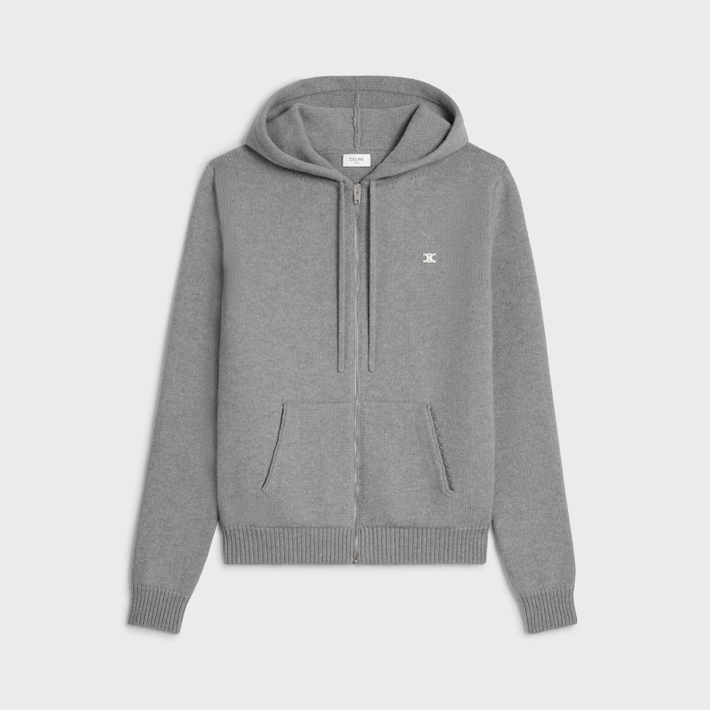 maglione con cappuccio triomphe in lana e cashmere
