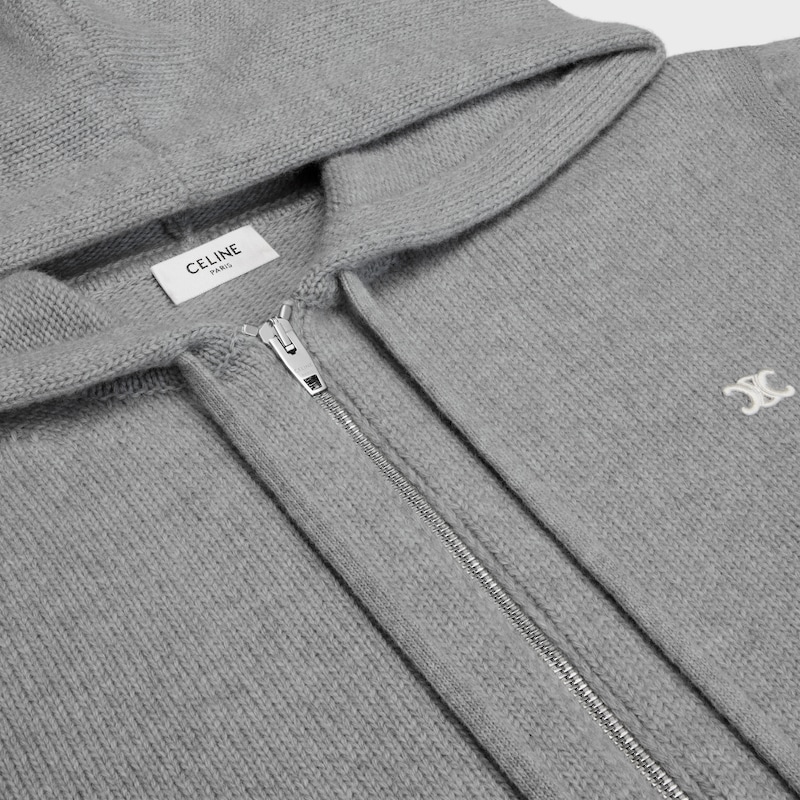 maglione con cappuccio triomphe in lana e cashmere