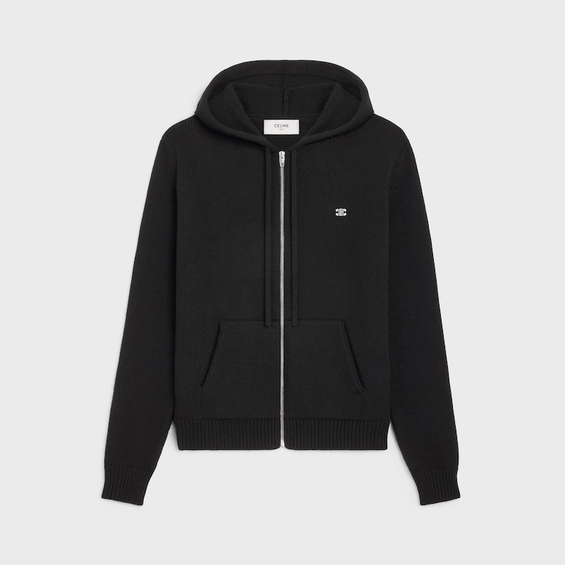 maglione con cappuccio triomphe in lana e cashmere