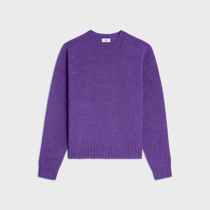 maglione girocollo in lana shetland