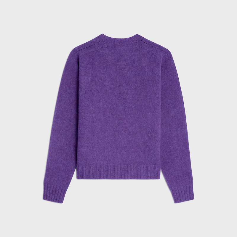 maglione girocollo in lana shetland
