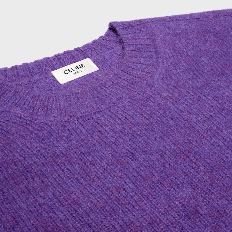 maglione girocollo in lana shetland