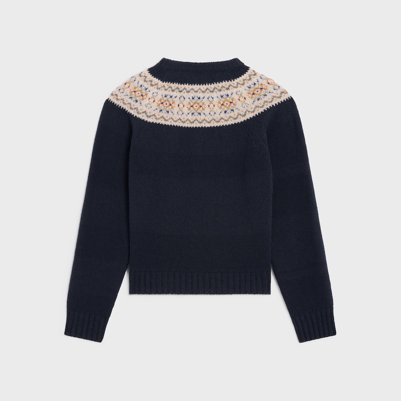 maglione girocollo in lana fair isle trionfale