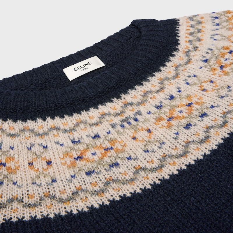 maglione girocollo in lana fair isle trionfale