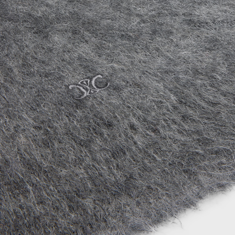 maglione girocollo in mohair spazzolato
