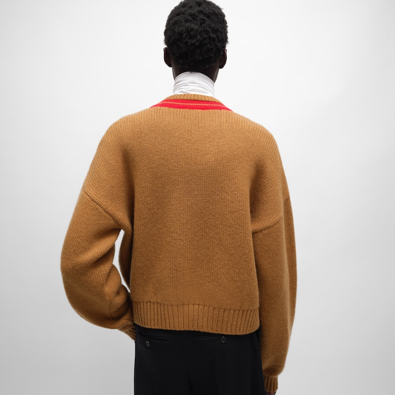 maglione con scollo a v in cashmere
