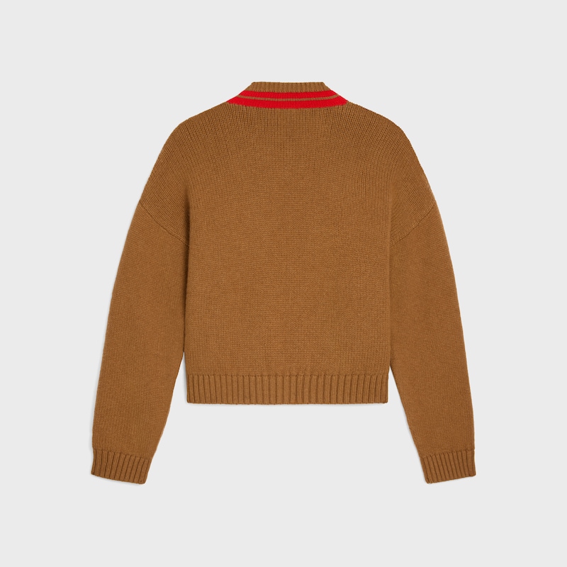 maglione con scollo a v in cashmere