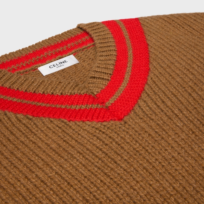 maglione con scollo a v in cashmere