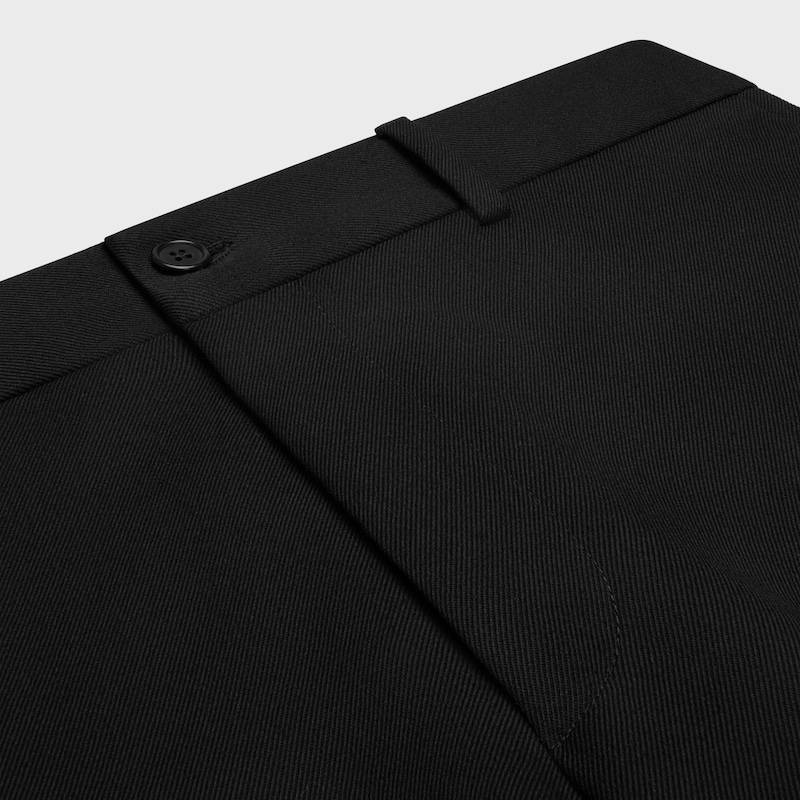 pantaloni dock in gabardine di lana e mohair