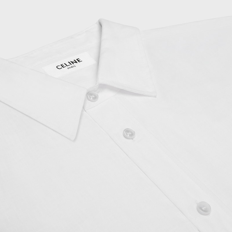 camicia larga in lino